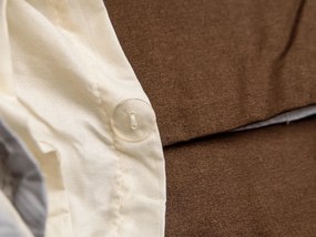 Lenjerie de pat din bumbac Culoare crem, CAPONE + fata de perna 40 x 50 cm gratuit