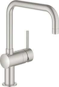 Baterie bucatarie Grohe Minta crom periat Supersteel monocomanda