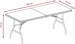 Masă pliabilă catering/camping ESSEN