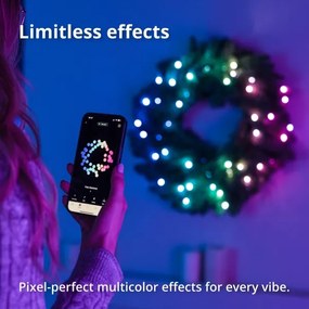 Twinkly GD20P4425P00 - Ghirlandă LED RGB reglabilă 50xLED, pr. 60 cm, Wi-Fi