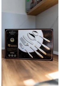 Set tacamuri Bohmann BH BP A30-GM, Cutie, SS 18/10, 30 buc, Inox/Auriu