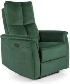 Fotoliu recliner NEPTUN M, verde inchis, stofa catifelata/metal, funct