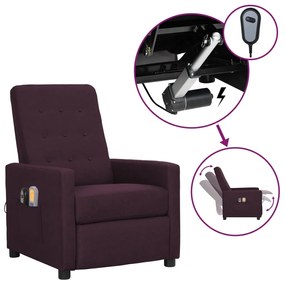3098716 vidaXL Fotoliu de masaj electric rabatabil, violet, textil