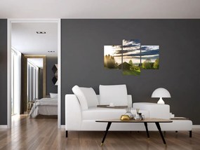 Tablou cabana în pădure (90x60 cm)