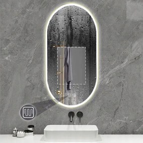 Oglinda LED OVL 50x100cm aurie