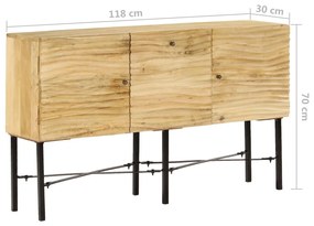 Servanta, 118x30x70 cm, lemn masiv de mango 1, 118 x 30 x 70 cm