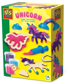 Set creativ - Creeaza unicorni neon cu sclipici din plastilina