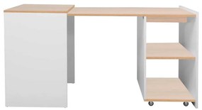 Birou extensibil Ternant, stejar / alb