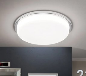 Plafoniera LED moderna LEROX 40cm crom