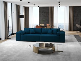 Canapea extensibilă dumonde cu ladă de depozitare si sezut confortabil din spuma high-density, Marbela Enjoy Petrol XXL 295x100 cm