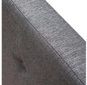Pat tapitat MALMO 90x200 cm gri Saltele: Cu saltele Coco Maxi 23 cm