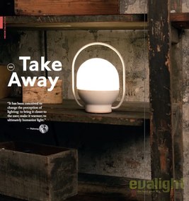 Lampa LED portabila design funny TAKE AWAY White 01015