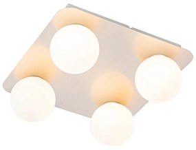 Plafoniera moderna pentru baie din otel patrata cu 4 lumini - Cederic