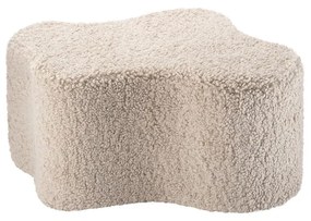 Puf de copii maro deschis cu tapițerie din țesătură bouclé Cloud – Wigiwama