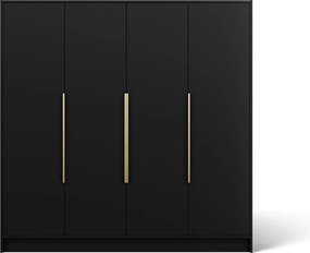 Dulap Palladio Hinged – 200x51x200 cm – Negru – Palladio 200 Hinged Dulap – Varianta 2