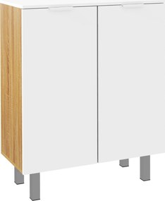 HOMCOM Dulap pentru Pantofi, Dulap pentru Pantofi cu Rafturi Reglabile și Închidere Moale, 76x33.5x95 cm, Alb Lucios | Aosom Romania