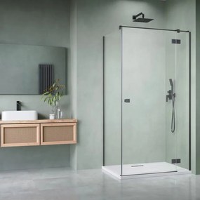 Usa de nisa batanta Radaway Essenza KDJ 80 cm sticla 6 mm finisaj GunMetal periat-transparent deschidere dreapta