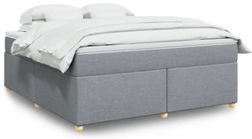 vidaXL Pat continental, gri deschis, 180x200 cm, material textil