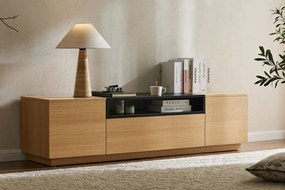 Comoda TV LOFT 160cm natur/ negru