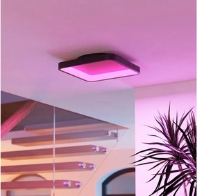 Eglo 901911 - LED RGBW Plafonieră dimabilă LORETELLO-Z LED/20W/230V 35x35cm negru