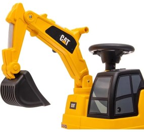 Excavator fără pedale pentru copii CAT galben/negru