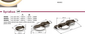 Plafoniera LED metal maro cafeniu SYRAKUS