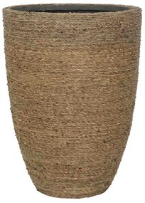 Ghiveci de flori Ben, culoare naturala pai, dimensiuni multiple - PotteryPots Mărime: L - v. 55 cm, ⌀ 40 cm