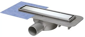 Set rigola dus 55 cm inox cu sita de par si clapeta multistop, Kessel Linearis Compact 550 mm