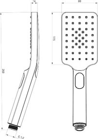 Alpinia dispersor de dus Crom NGA_051S
