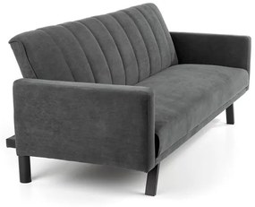 Canapea extensibila Armando velvet gri – H78 cm