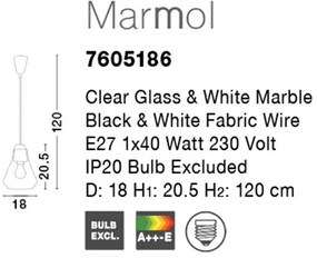 Lustra, Pendul design modern Marmol NVL-7605186
