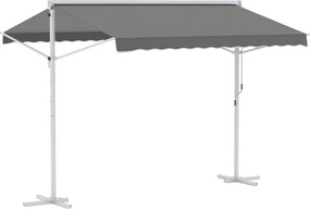 Outsunny copertina de soare reglabila, 295x294cm, gri | AOSOM RO