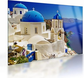 Tablou pe sticlă - Santorini, Grecia (70x50 cm)