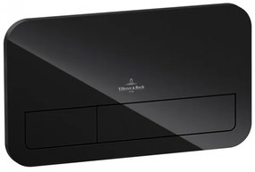 Clapeta actionare rezervor WC incastrat, Villeroy&amp;Boch ViConnect, sticla negru lucios, 922400RB