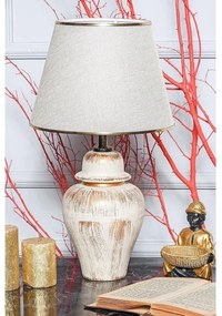 Lampă de masă RAMZES 1xE27/40W/230V crem/auriu