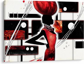 Tablou picuturii cu damă străveche (70x50 cm)