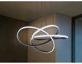 Lustră LED dimabilă suspendată pe cablu, 95W/230V, 3000-6500K, Ø57 cm + telecomandă