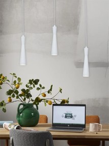 Pendul metal design modern Bordeaux alb