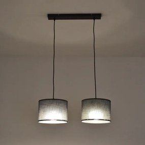 Lustră pe cablu ALBA 2xE27/15W/230V gri