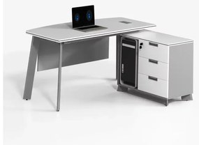 Masă birou cu dulap lateral ,design modern și elegant ,calitate premium , dimensiuni 1600*1400*750
