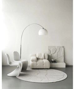 Covor gri deschis rotund din lână ø 120 cm Morphic Organica – Agnella