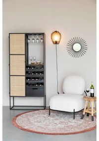 Dulap vinotecă din ratan negru pentru 16 sticle, 80x175 cm Guuji - White Label