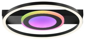 Brilliant - LED RGBW plafonieră MAUREEN, cu funcție dimmabilă, LED/20W/230V 3000-6500K neagră+ telecomandă