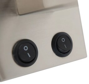 Lampa de perete moderna din otel cu abajur negru - Brescia