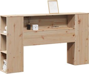 vidaXL Tăblie de pat cu depozitare, 140 cm, lemn masiv de pin