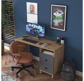 Masă PC Sikine 3 (Nuc + antracit) . 1094989