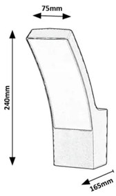 Aplică LED de exterior PALANGA LED/12W/230V IP44 Rabalux 7504
