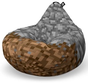 Fotoliu Puf Bean Bag tip Para L, Minecraft Piatra Pamant