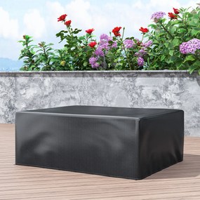 Outsunny Husă pentru mobilier de grădină, rezistentă la iarnă, impermeabilă, anti-UV, prelată 235 x 190 x 90cm Negru | Aosom Romania