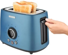 Sencor - Prajitor de pâine pentru 2 felii, cu suport pentru încălzire, 1000 W/230 V, albastru